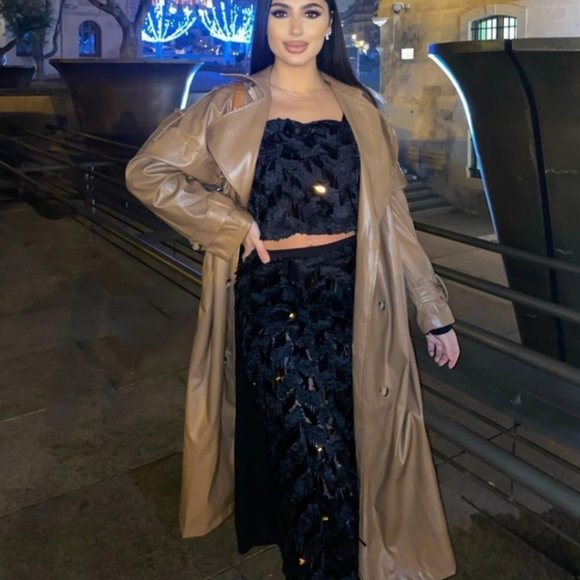 Zara Black Sequin Midi Skirt - Picture 13 of 15